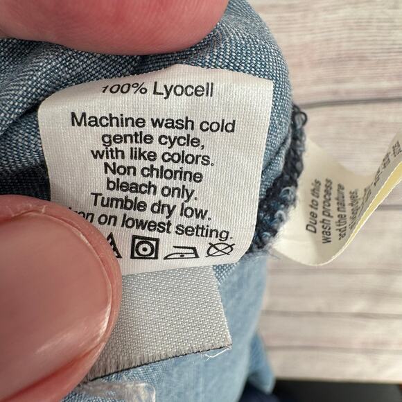 Madewell Chambray Back Zip Skirt Womens 4 Blue Medium Wash - Picture 8 of 10